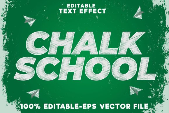 Editable Text Effect Chalk School: A Versatile Adobe Illustrator Tool for Creative Projects