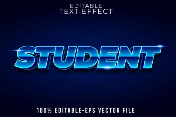 Editable Text Effect Student School