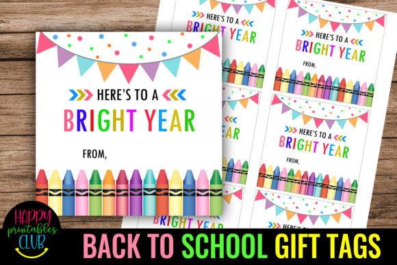 Here's to a Bright School Year – Back to School Gift Tags