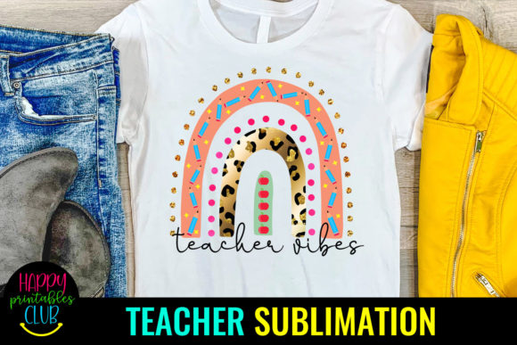 Teacher Vibes Sublimation - Teacher PNG